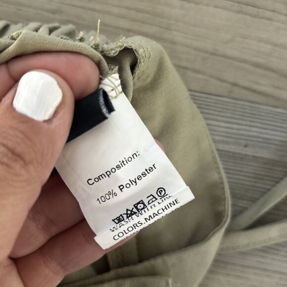 Solado Side Leg Chino Pants Light Sage Green with Tie Waist And Elastic Back XS - Picture 10 of 11